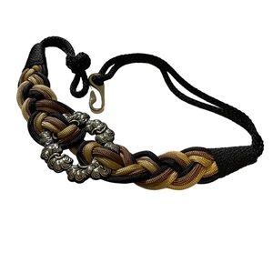 Ornate Belt With Woven Rope That Has a Hook & Eye in back